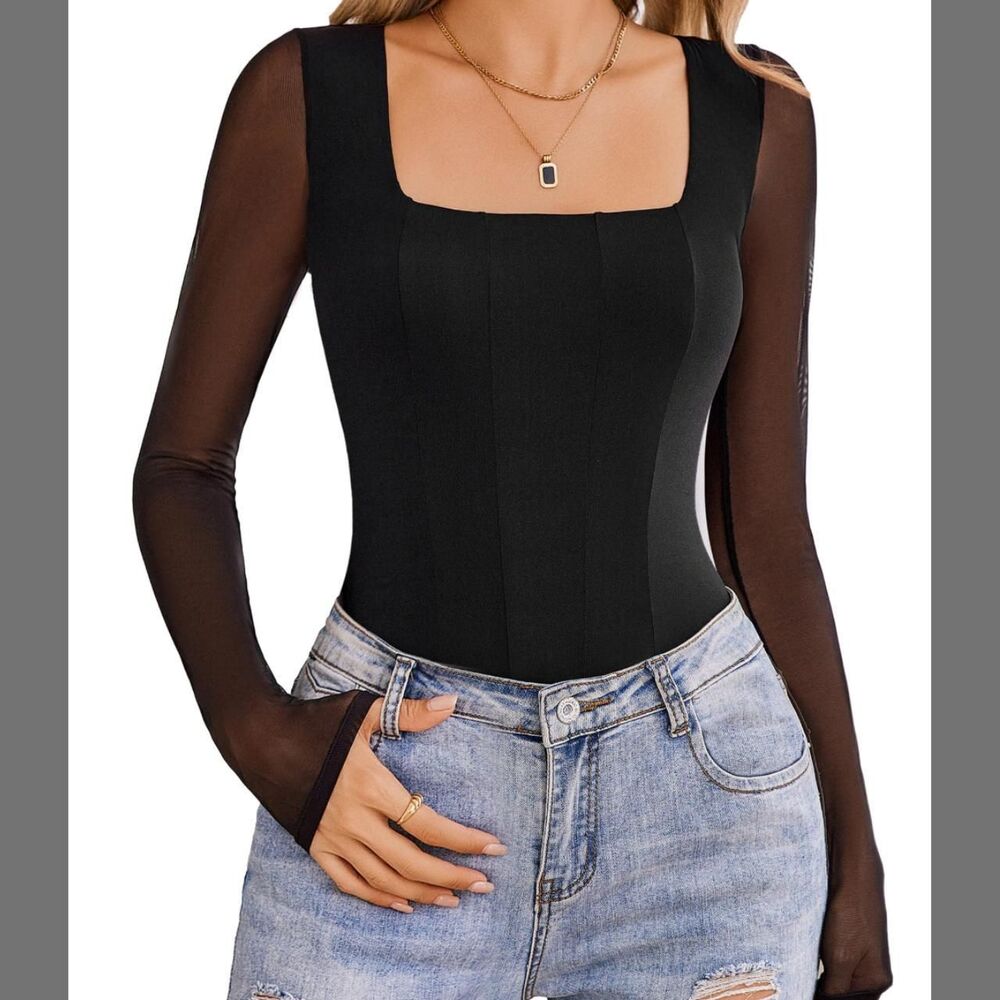 Unbranded Women's Black Bodysuit